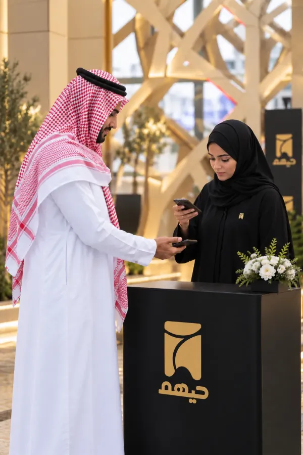صورة مشرف بوابة لتنظيم دخول الضيوف عبر الQR كود