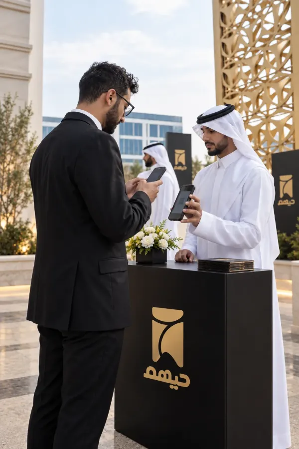 صورة مشرف بوابة لتنظيم دخول الضيوف عبر الQR كود